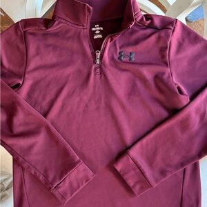 Under Armour Youth Maroon Quarter-Zip Performance Pullover